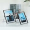 Fabulaxe Modern Metal Floating Tabletop Photo Picture Frame with Glass Cover and Easel Stand, Black 5 x 7 QI004066.BK.L - alternate 9